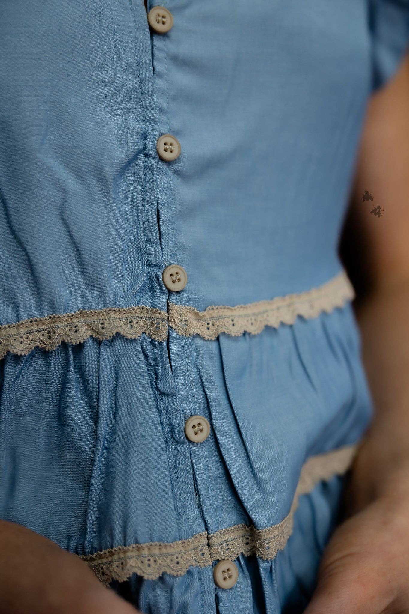 Denim Lace Top