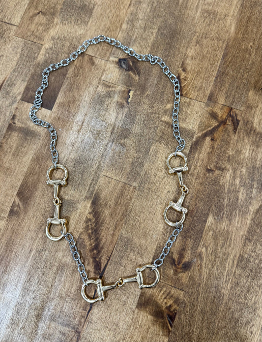 Mixed Metal 3 Bit Necklace